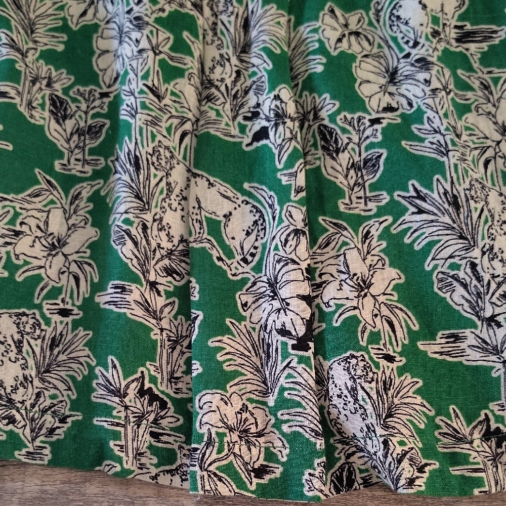 C&C‎ California Green Floral Blouse Size Xl - Picture 12 of 14